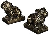 Design Toscano Bulldog Mascot Bookend in Antique Faux Bronze (Set of 2)
