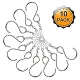 kUUqa Swivelフッククリップfor Hanging Wind Spinners風チャイムGarden Wind Spinners銅クリスタルツイスターパーティーSupply ( 10パック)