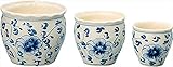 陶器植木鉢3点セット 【陶器 植木 鉢 3点 セット ガーデニング おしゃれ 人気 観葉 植物 インテリア アンティーク】