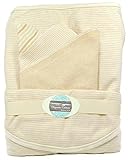 100% Organic Cotton Jersey Baby Swaddle Wrap with Bonus Infant Organic Cotton Burp Cloths (Tan/Cream