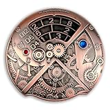 ルーレット ダイス スピナー メタル ダイス セット 機械式 DND ダイス ローラー D&D ダイス セット、スチームパンク ダイス リボルバー ダイス スローン ダイス D20 オールインワン DND ダイス D6、D8、D10 ダンジョンズ&ドラゴンズ TRPG 用 (Red Copper)