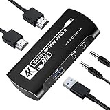 PACOXI 4K キャプチャーカード Nintendo Switch用 USB 3.0 1080P 60FPS HD ビデオゲームキャプチャカード ストリーミング用 低遅延 Xbox PS4 PS5 PC デジタル一眼レフ対応 OBS Twitchライブストリーミング ゲーム録画用