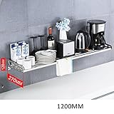 WENZHE キッチン収納りキッチンラック収納棚 壁掛け式キッチンラックワゴン 多機能 オーブンラック ステンレス鋼、 8のスタイル ( サイズ さいず : 1200*270cm )