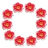 Fityle 10個いり　桃の花　人工シルク　フラワーヘッド　造花　装飾花　全９色選ぶ - 色9