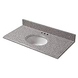 Cahaba cavt0146 37 " x 19 "ナポリGranite Vanity Top with Oval Bowl and 4 "蛇口Spread
