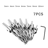 Mallofusa 7pcs 3-10mm HSS 5 フルート カウンターシンク ドリル ビット リーマ 木工用面取り工具