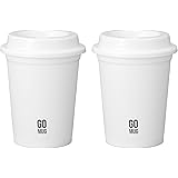 シービージャパン(CB JAPAN) コーヒーカップ 蓋付き 250ml Sサイズ 2個セット [食洗機対応] リユーサブルカップ GOMUG