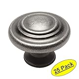 Cosmas ® 9971 WN風化ニッケルキャビネットハードウェア3-ringラウンドノブ – 1 – 1 / 4 "インチ直径 – 25パック