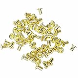 ハトメ1.5×2.5 外径1.5mm 高さ2.5mm 真鍮 キリンス処理 ゴールド 130個入