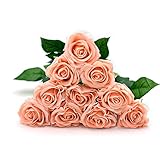 Kingdetector シャンパン カラー 花びら フラワーシャワー バラの造花 (12pcs)