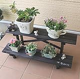 木製　国産　フラワースタンド 2段860 Ｗ86cm × D34cm × Ｈ30cm ダークブラウン