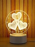 usxiaobideng 3d Night Light LED MoonタワーDeerクラゲテーブルランプベビーベッドルーム夜間ライトクリエイティブキッズ誕生日バレンタインの日ギフト H5697698