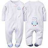 カーターズ ロンパース carter's 女の子用白xラベンダードットフクロウの世界足つきカバーオール (6months(61-67c... [並行輸入品]