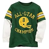 カーターズ Carter's トップス Tシャツ 長袖 綿 100% プリント 春秋 Layered Varsity Tee 12M (72-78cm) [並行輸入品]