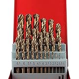 25 ピースステンレス金属コバルト HSS Co 鋼ドリルビットセット 1 mm 13 mm シャンク F 2 X 8