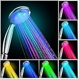 Simplyシルバー – 新しいカラフルなLEDシャワー水のヘッドホーム浴室7色変更グローライト