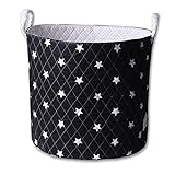 Minene Storage Basket (Large, Black with White Star) by Minene
