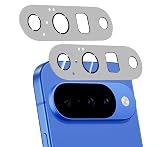 Google Pixel 10 用 カメラフィルム 【アルミ合金製+強化ガラス】レンズ 保護カバー 耐衝撃 露出オーバー防止 全面保護 高透過率 グーグルピクセル10 レンズ保護フィルム [2枚] (シルバー)