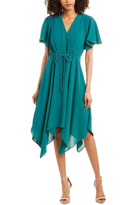 Adrianna Papell Women's Gauzy Crepe TIE 