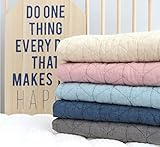 ヘリンボーン柄 キルティングイブル (75×100サイズ) (ネイビー)