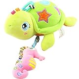 LanLanかわいいファッションベビー漫画Plush Marine Creature DollsパズルCartoon Pulling Bell Marine動物おもちゃ XJSJXP-0630-LW3