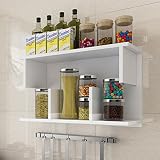 キッチン棚壁ストレッチャーストレージシェルフバスルームキャビネットストレージタワーキャビネットキャビネットL * H：60 * 30cm ( 色 : 白 )
