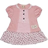 【本体綿100％】2017年 夏物 UZULAND ウズランド 小花切替 重ね着風 半袖Ｔシャツ ピンク◇95cm