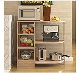 GRJH® キッチンシェルフマイクロ波オーブンラック複数のレイヤーホームランディングIncorporated Storage Light Walnut Color 防水性と耐久性