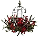 Nearly Natural Pine Berry Birdhouse Candelabrum