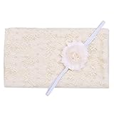 (フィーショー)FEESHOW ベビーラップブランケット モダンバーラップ おくるみ ガーゼ 柔らかい レース ヘッドドレス付き 写真撮影 写真小道具 寝相アート 出産祝い 百日祝い ベビーギフト (