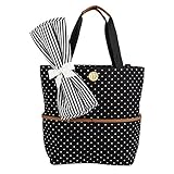 Mud Pie Big Bundle Diaper Bag Tote, Black by Mud Pie