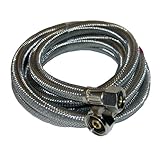 LASCO 10-0373 Braided Stainless Steel Supply Line with 1/2-Inch Compression and 1/2-Inch Female Iron