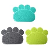 Weryn（TM）犬猫プレースマットペットのための3色1個新着かわいいポウ形状ペット犬猫子犬PVCフットマットはIC673895用品