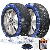 lixinixil 布製タイヤチェーン 【正規品】 布チェーン スノーソック 駆動輪 2本分 軽自動車 非金属 簡単装着 ジャッキアップ不要 軽量 滑り止め 冬場 雪道 路面凍結 緊急用 155/65R13 155/70R13 165/65R13 155/55R14 165/55R14 165/60R14 165/45R15 165/40R16 (XS)