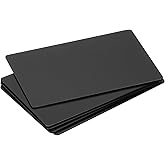 [uxcell] メタル名刺 レー ザー彫刻カード DIY彫刻空白カード アルミアルマイト加工 ハウスオフィ ス顧客DIYギフトプレートカード 86x54x1mm 5枚セット（黒）