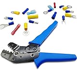 圧着工具 0.5-6mm2 圧着ペンチ 圧着プライヤー, 細い配線専用 絶縁閉端子用, 圧着ペンチ コンパクトながら