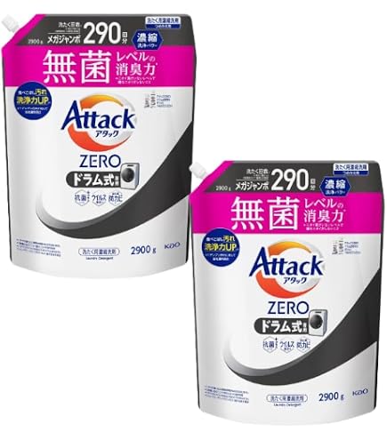 Amazon | 花王 アタックゼロ ドラム式専用 詰替え 大容量 2900g ×4袋