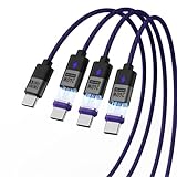 SIKAI CASE 240W マグネットType-C 充電ケーブル PD3.1【3本セット/0.5m+1.2m+1.8m+端子⋆3】USB-C対応 240Wまで 5A充電 防塵 磁気 iPhone 15/iPhone 15 Pro/Samsung galaxyなどに対応 (アソート3本+3端子(Type-C))