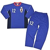 JFA 日本代表 ジュニアパジャマ 子供 キッズパジャマ 天竺スウェットパジャマ 春物 fo-74f046 140cm ブルー