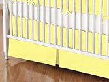 SheetWorld - MINI Crib Skirt (24 x 39) - Solid Yellow Woven - Made In USA by sheetworld