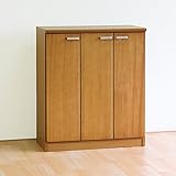 日本製 シック 幅80cm シューズボックス 下駄箱 桐製 完成品 (ナチュラル)