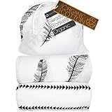 Kaydee Baby Organic Muslin Cotton Swaddle Blankets Set of 2 - 47x47 Inch Large Unisex Swaddling Blan