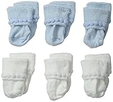 Jefferies Socks unisex-baby新生児バブルステッチrock-a-bye Bootie 6ペアパック カラー: ブルー