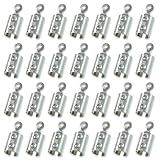 ファイニエ 紐留め カシメ 金具 シルバー 5mm 筒形 100個 ヒモ留め 紐止め エンドパーツ アクセサリー ハンドメイド AP2855