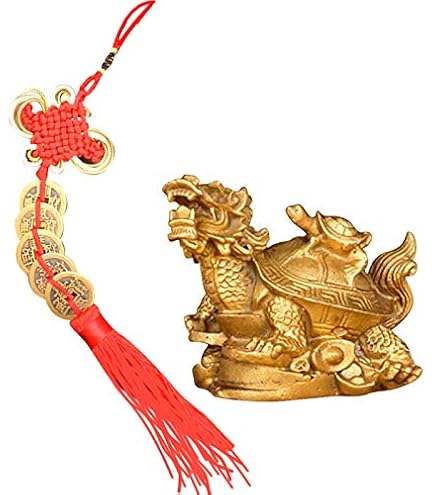 Amazon.co.jp: 台湾 お土産 風水 龍亀ロングイ 置物 インテリア