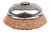 Weiler 14316 Crimped Wire Cup Brush, 6', 0.20' Bronze Fill, 5/8'-11 UNC Nut [並行輸入品]