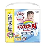 グーン　やわらかパンツ　Ｍサイズ　７４枚【３個セット（ケース販売）】