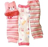 BEATON JAPAN ベビー レッグウォーマー 赤ちゃん 新生児 用 肌着 冷え 寒さ対策 お祝いギフト ３足セット (女の子)