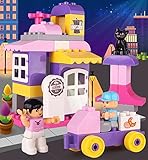 LOHOMEピンクホームBuilding Blocksおもちゃ – 38ピースビッグサイズ教育Preschool Construction ToyセットDIYおもちゃレンガ誕生日プレゼントサンタパーテ