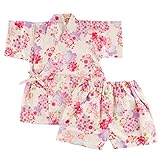 (ファンファン) 甚平 女の子 日本製生地 夏 和花 アイボリー 100